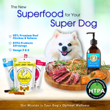 Load image into Gallery viewer, Jazzy Jerky® Treats: Chicken &amp; Salmon, Prebiotics, Omega 3s &amp; 6s (Two-10 oz. Bags)