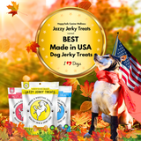 Load image into Gallery viewer, Jazzy Jerky® Treats: Chicken &amp; Salmon, Prebiotics, Omega 3s &amp; 6s (Two-10 oz. Bags)